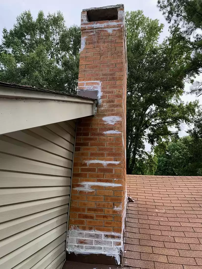 caulking of a chimney after a successful chimney sweep